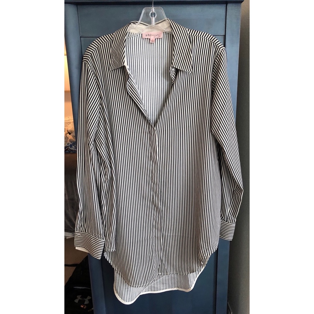 Button Up Tunic with long tail